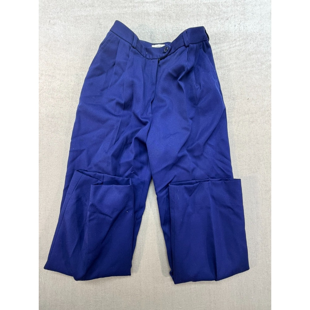 Saks 5th Avenue Harve Benard Women 100% Pure Wool Blue Pants Sz 6